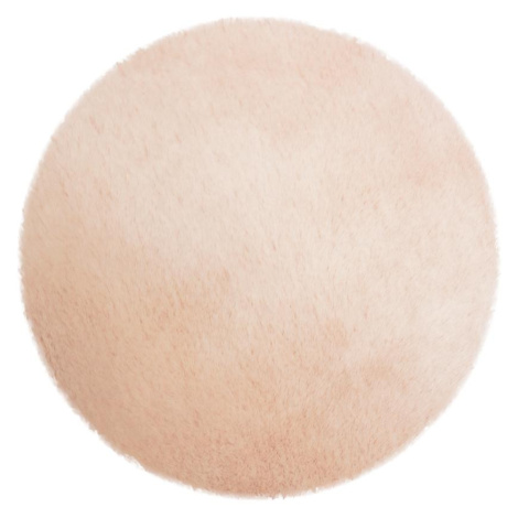 Koupelnový kobereček Skin kulatý 70cm růžový BAUMAX