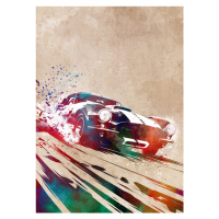 Ilustrace Sport Racing Car 2, Justyna Jaszke, 30 × 40 cm