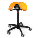 Sedlová židle Salli SwingFit Barva čalounění: Kůže - mandarinková #54033, Konstrukce: černá + st