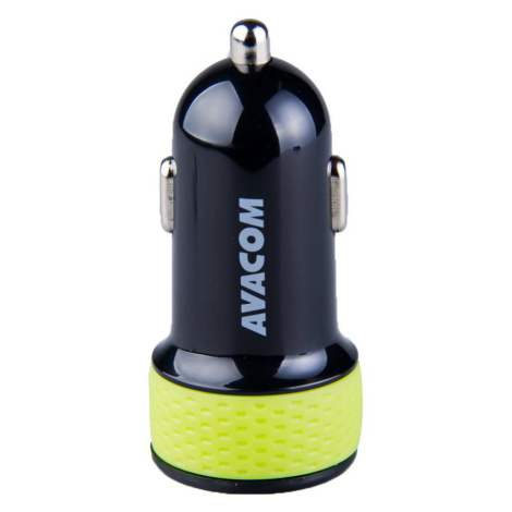 Avacom nabíječka do auta se dvěma USB výstupy 5V/1A - 3,1A, černo/zelená - NACL-2XKG-31A