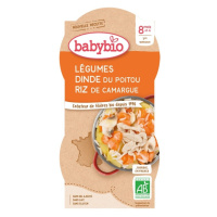 BABYBIO zelenina-krůtí maso-rýže 8m+ 2x200g