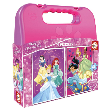 Educa puzzle v kufříku Disney Princess 2x48 dílků 17640