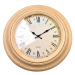 Mondex Nástěnné hodiny ZEGA 50 cm světle hnědé