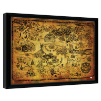 Obraz na zeď - The Legend Of Zelda - Hyrule Map, 40x30 cm