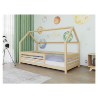 Benlemi Domečková postel TULY s bočním štítem Zvolte barvu: Transparentní vosková lazura matná, 