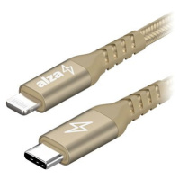 AlzaPower Alucore USB-C to Lightning MFi 0.5m zlatý