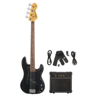 Vintage V40 COASTER BASS GUITAR PACK - GLOSS BLACK