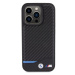 BMW hard silikonové pouzdro iPhone 15 PRO 6.1" black Leather Carbon