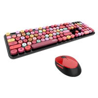 MOFII Sada bezdrátové klávesnice a myši MOFII Sweet 2.4G (černá a červená)