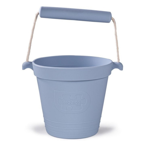 Bigjigs Toys Plážový kbelík světle šedý