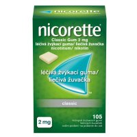 NICORETTE CLASSIC GUM 2MG léčivé žvýkačky 105