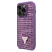 Zadní kryt Guess Rhinestones Triangle Metal Logo pro Apple iPhone 15 Pro, purple