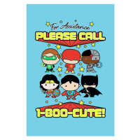 Umělecký tisk Justice League - Cute Assistance, 26.7 × 40 cm