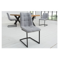 Estila Designová moderní židle Suave šedá
