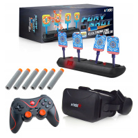 dárek Pod Stromeček Brýle Vr 3D 360+GAMEPAD+ELEKTRONICKÁ Střelnice Štít