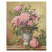 Obrazová reprodukce AB/302 Vase of Peonies and Canterbury Bells, Williams, Albert, 32.8 × 40 cm