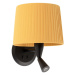 FARO SAMBA černá/skládaná žlutá nástěnná lampa se čtecí lampičkou