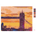 Malování podle čísel - LONDÝNSKÝ TOWER BRIDGE PŘI ZÁPADU SLUNCE Rozměr: 40x50 cm, Rámování: vypn