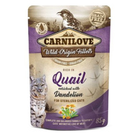 Carnilove Cat Pouch Rich in Quail Enriched with Dandelion for sterilized 6 × 85 g