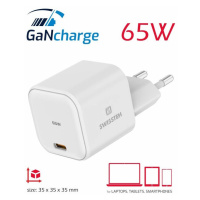 Nabíječka SWISSTEN Mini GaN USB-C 65W POWER DELIVERY Macbook, Laptop bílá