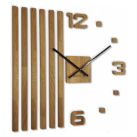 Flexistyle z230 - dubové nalepovací hodiny s průměrem 60 cm dekor dřevo