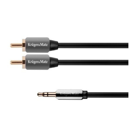 KRUGER & MATZ Kabel Audio Kruger&Matz KM0309 Jack 3.5 - Cinch 2RCA  1m