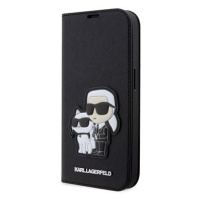 Karl Lagerfeld PU Saffiano Karl and Choupette NFT Book Pouzdro pro iPhone 14 Pro Black