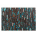 Kožený koberec 140 x 200 cm hnědo-modrý KISIR, 200983