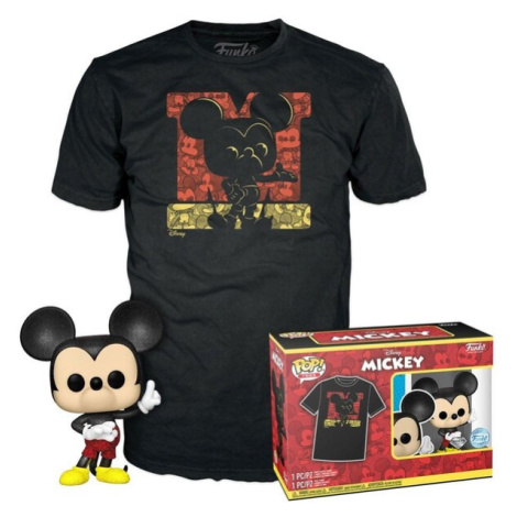 Funko POP! & Tee Box: Disney - Mickey M (Diamond Glitter)