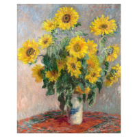 Obrazová reprodukce Bouquet of Sunflowers (1881), Claude Monet, 30 × 40 cm