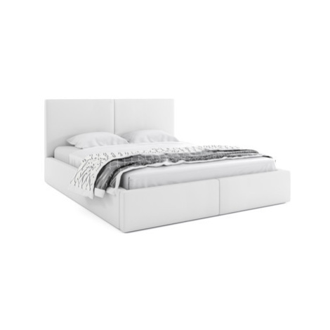Čalouněná postel HILTON 140x200 cm Bílá BMS
