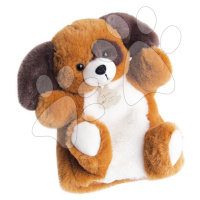 Plyšový psík na bábkové divadlo Dog Puppet Histoire d’ Ours hnedý 25 cm od 0 mes HO2599