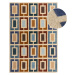 Modro-oranžový ručně tkaný vlněný koberec 200x290 cm Retro Blocks – Flair Rugs