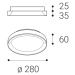 LED2 1274553D Stropní svítidlo BELLA SLIM 28, B DALI/PUSH DIM 20W 2CCT 3000K/4000K černá