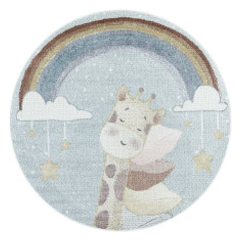 Ayyildiz koberce Dětský kusový koberec Lucky 3612 blue kruh - 160x160 (průměr) kruh cm
