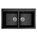 SINKS AMANDA 860 DUO Metalblack