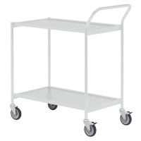 HelgeNyberg Stolový vozík, 2 etáže, d x š 800 x 420 mm, šedá / šedá, od 5 ks