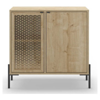 Nízká komoda v dekoru dubu v přírodní barvě 80x80 cm Inca – Marckeric