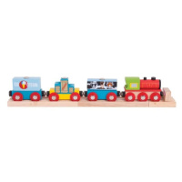 Bigjigs Rail Vlak se zbožím + 3 koleje