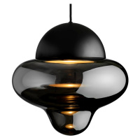 DESIGN BY US Závěsné svítidlo LED Nutty XL, kouřově šedá / černá, Ø 30 cm