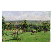 Obrazová reprodukce Hillside of Vesinet, Yvelines, 1871, Camille Pissarro, 40x24.6 cm