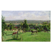 Obrazová reprodukce Hillside of Vesinet, Yvelines, 1871, Camille Pissarro, 40 × 26.7 cm