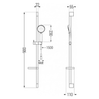 MEXEN/S DS75 posuvný sprchový set, chrom 785754583-02