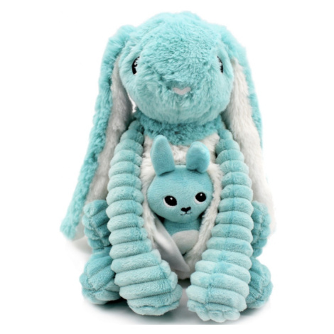 PTIPOTOS Plyšový králík Toudou modrý - máma s miminkem SmartLife