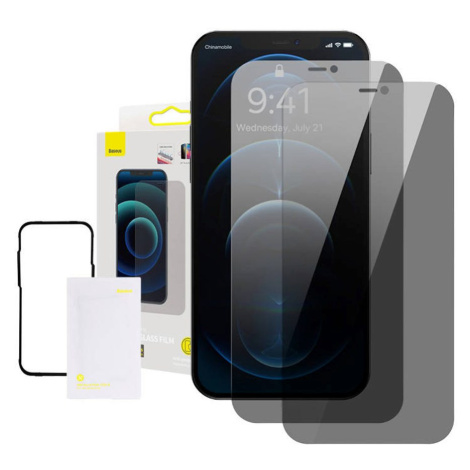 Baseus Tvrzené sklo 0,3 mm (6,1 palce) pro iPhone 12/12 Pro (2ks)