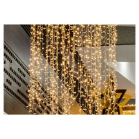 DecoLED Interiérová LED světelná záclona - 1x5 m, teple bílá, 500 diod