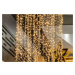 DecoLED Interiérová LED světelná záclona - 1x5 m, teple bílá, 500 diod