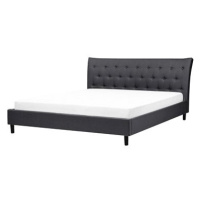 BELIANI postel Chesterfield SAVERNE 180 × 200 cm, tmavě šedá