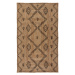 Flair Rugs koberce Kusový koberec Printed Jute Rowen Natural/Black - 160x230 cm