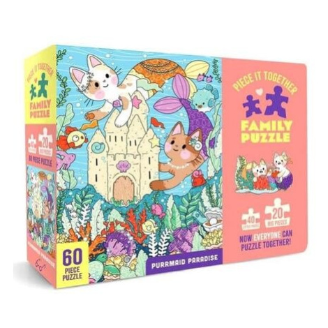 Chronicle Books Rodinné puzzle Purrmaid Paradise 60 dílků